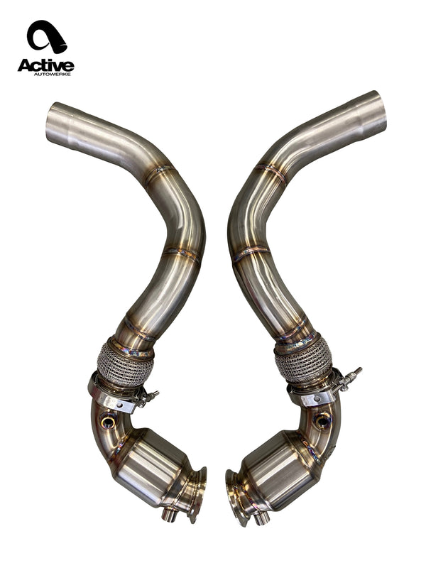 F90 M5/M8 X5M/X6M Catted Downpipes - 0