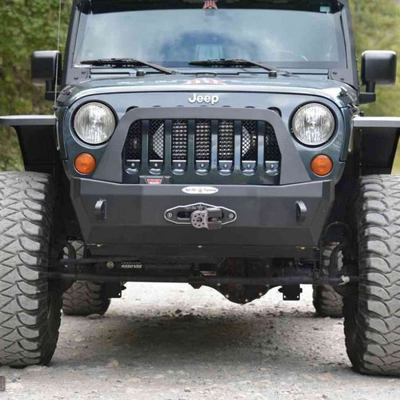 Rock Slide 07-18 Jeep JK 2-4 Door Rigid Shorty Front Bumper / Complete With Winch Plate