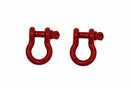 Fishbone Offroad D Ring 3/4In Red 2 Piece Set-1