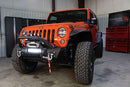 Fishbone Offroad 07-18 Jeep Wrangler JK Frnt Stubby Winch Bumper W/Tube Guard - Blk Txtrd Pwdrcoated-2