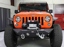 Fishbone Offroad 07-18 Jeep Wrangler JK Rubicon Unlimited Steel Front Bumper - Blk Txtrd Powdercoat-2