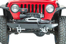 Fishbone Offroad 97-06 Jeep Wrangler TJ Winch Plate Steel - Black Textured Powdercoat Piranha Series-2