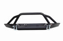 Fishbone Offroad Cherokee XJ Front Winch Bumper W/Grille Guard Bullhead Steel - Blk Txtrd Pwdrcoat-1
