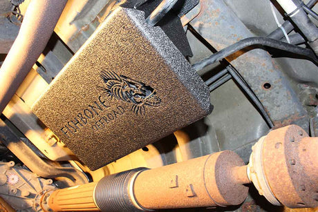 Fishbone Offroad 07-11 Jeep Wrangler JK Steel EVAP Canister Skid Plates - Black Textured Powdercoat