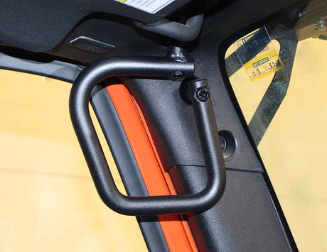 Fishbone Offroad 07-18 Jeep Wrangler JK 2/4 Door Steel Grab Handles Front - Blk Txtrd Powdercoat