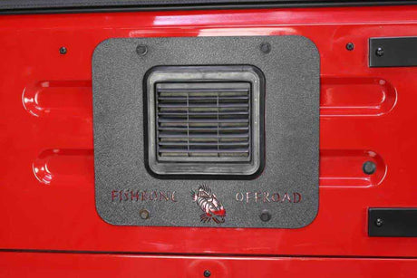 Fishbone Offroad 97-06 Jeep Wrangler TJ Tailgate Plate - Black Textured Powercoat Aluminum - 0