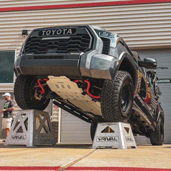 RIVAL Aluminum Transmission Catalytic Converter Skid Plate Toyota Tundra CrewMax V6 2021-2025