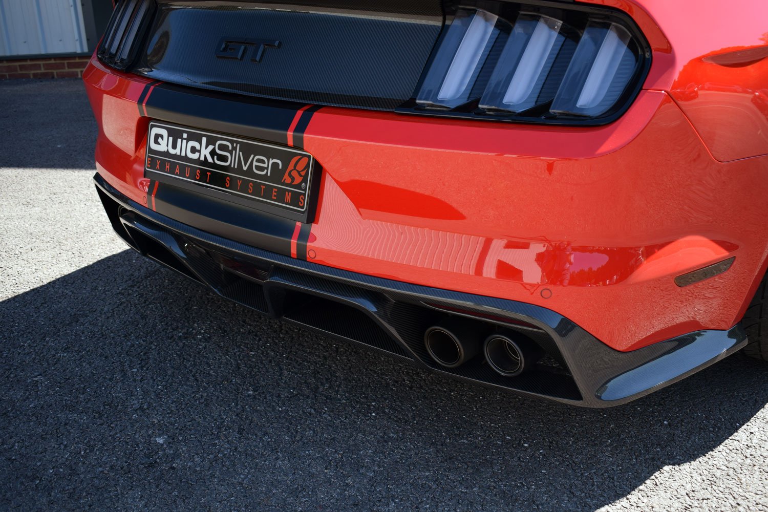 Ford Mustang 5.0 GT - Sound Architect Active Valve Sport Exhaust with X-Pipe and Quad carbon Tips (2015-18)
