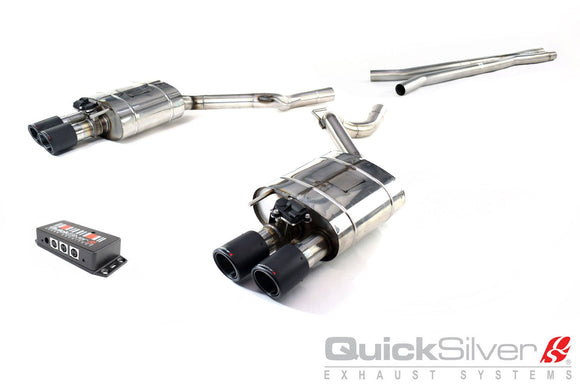 Ford Mustang 5.0 GT - Sound Architect Active Valve Sport Exhaust with X-Pipe and Quad carbon Tips (2015-18)