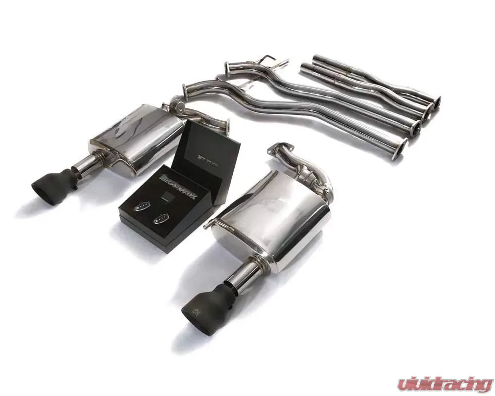 ARMYTRIX Valvetronic Exhaust System Ford Mustang GT Coyote 5.0L V8 Convertible 2015-2017 - Matte Black