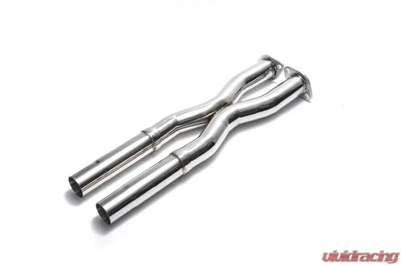 ARMYTRIX Valvetronic Exhaust System Ford Mustang GT 5.0L Coyote Convertible MK6 Facelift 2018+ - Chrome Silver