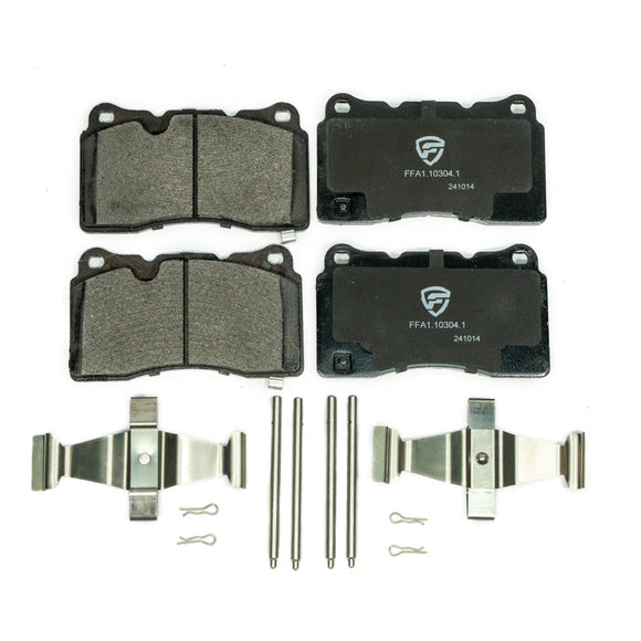 FactionFab V2 Front Brake Pads Subaru STI 2004-2017 / 2017-2020 BRZ GT86 (With factory Brembos) / 2022-2026 BRZ GR86 (With factory Brembos) / Civic Type R FK8 FL5 / 2003-2015 Lancer EVO