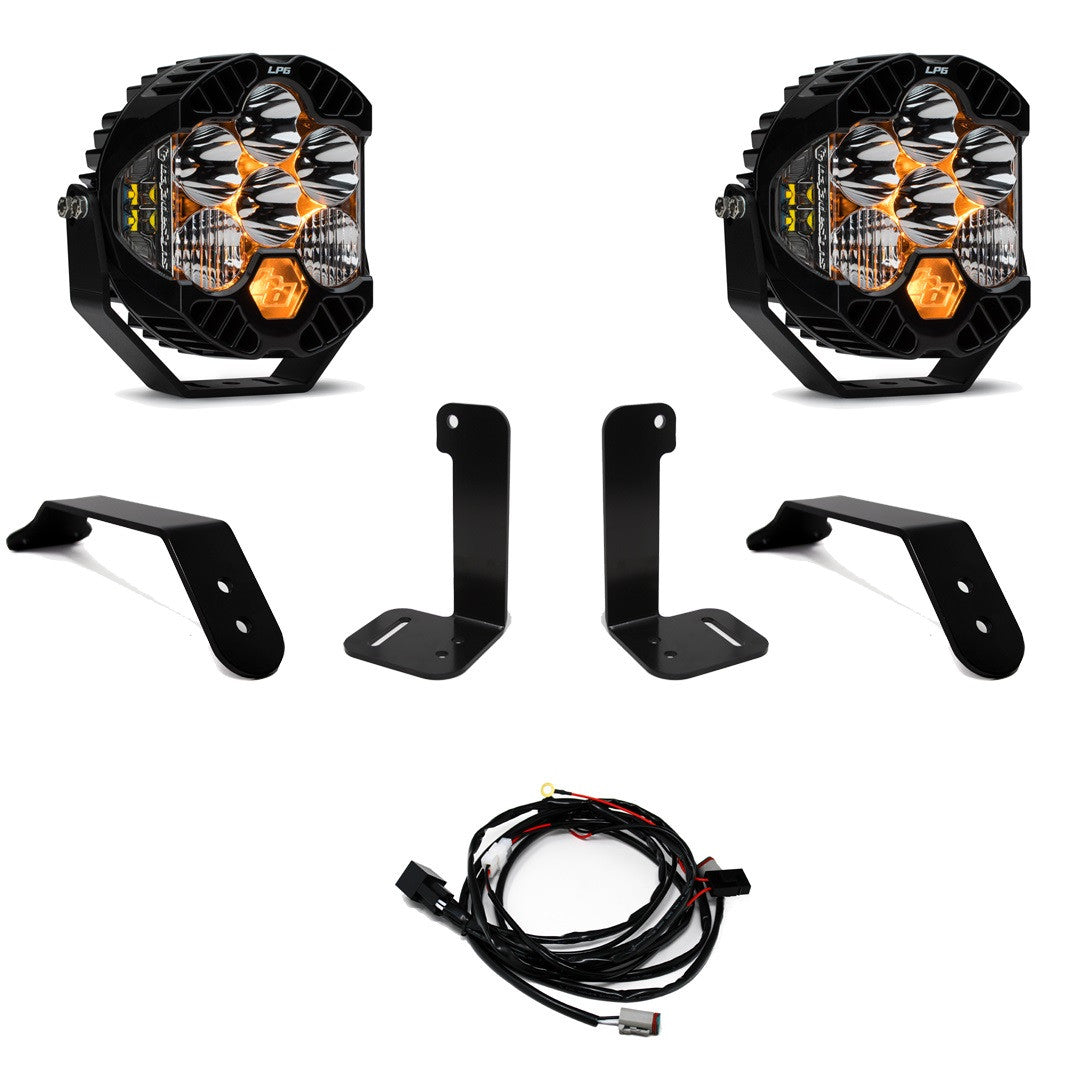 Baja Designs 2018+ Jeep JL/JT Dual LP6 Auxiliary Light Kit w/Upfitter