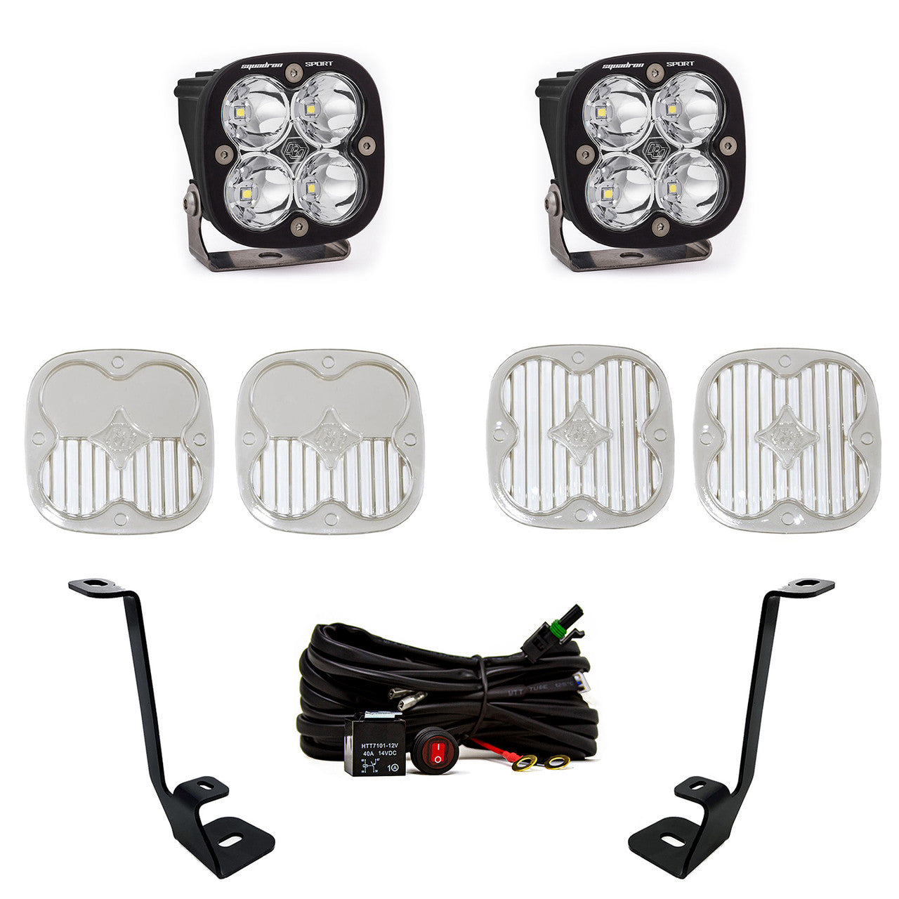 Baja Designs 2021+ Ford F150 A Pillar Kit Squadron Sport Spot with Upfitter