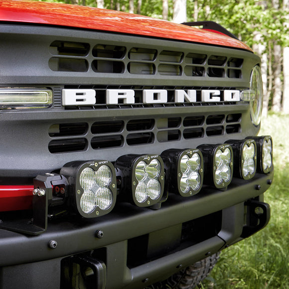 Baja Designs 2021+ Ford Bronco 6 XL Linkable Light Bar Kit Steel Bumper Mount w/Upfitter