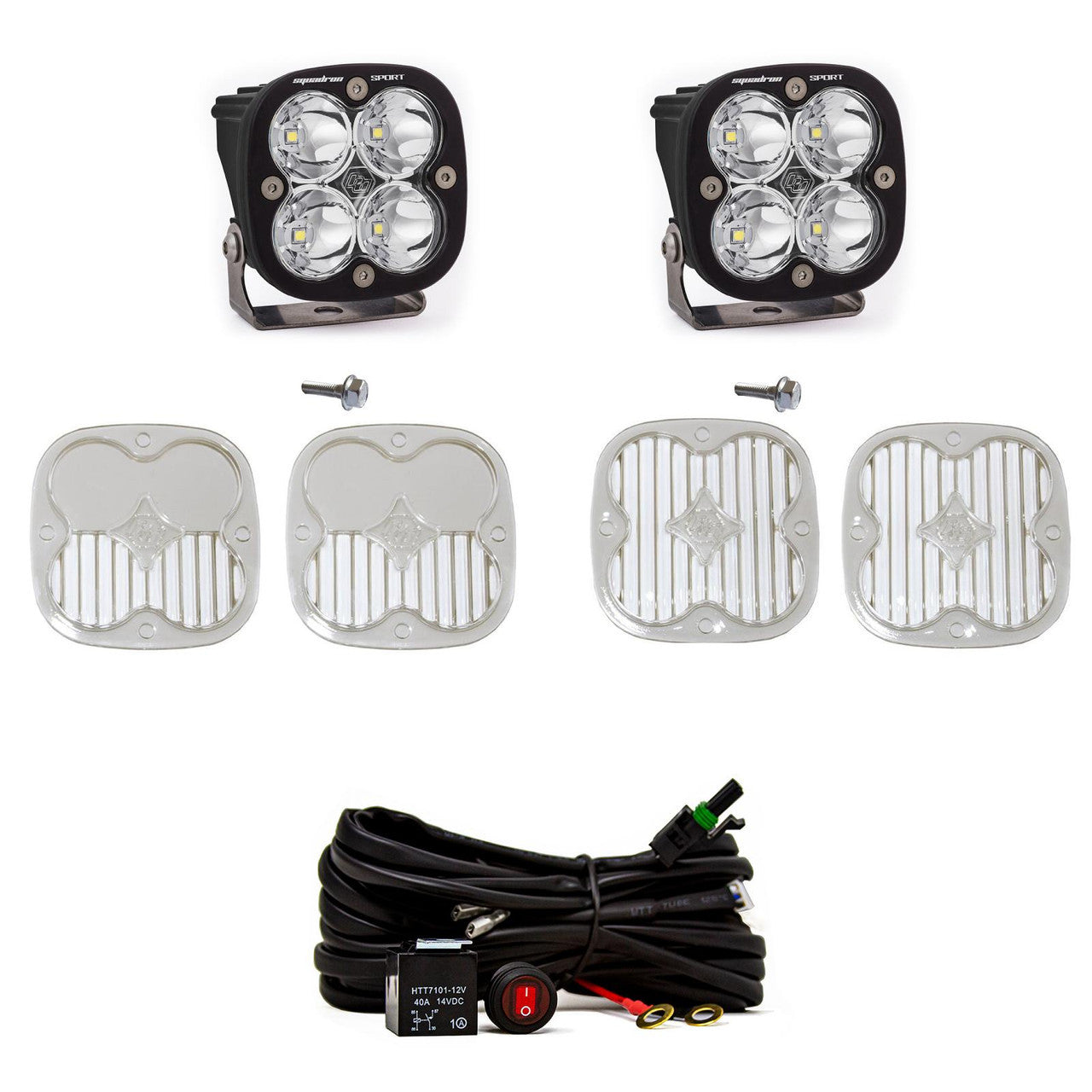 Baja Designs 2021+ Ford Bronco A Piller Light Kit Squadron Sport Spot w/Upfitter