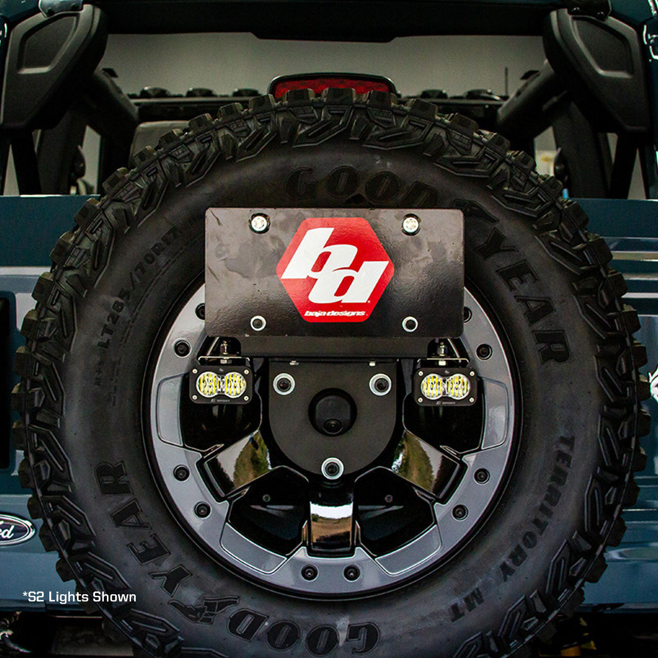 Baja Designs 2021+ Ford Bronco Dual S1 Sport W/C Reverse Kit w/Lic Plate w/Upfitter - 0