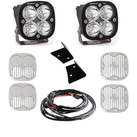 Baja Designs 07-18 Jeep Wrangler JK Squadron Pro Spot A-Pillar Kit LED Light Pods - White - 0