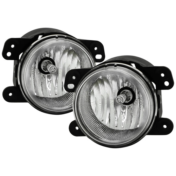 Spyder Dodge Magnum 05-08/Journey 09-10 Jeep Wrangler 07-09 OEM Fog Lights W/Switch Clear FL-DM05-C