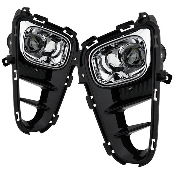 Spyder Kia Picanto 2018-2020 OEM Fog Lights W/Universal Switch - 9006(Included) - Clear