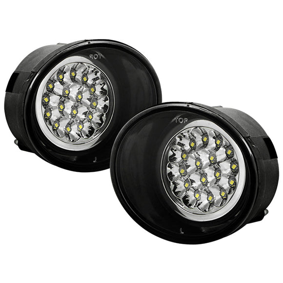 Spyder Nissan Titan 04-12/Nissan Armada 04-12 LED Fog Lights w/Switch Clear FL-LED-NT04-C