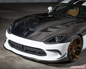 VR Aero Carbon Fiber Upper Front Bumper Canard Pair SRT Viper 2013-2017 - 0