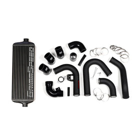 Grimmspeed Front Mount Intercooler Kit Black Coated Inc. Black Piping For Subaru 15-21 WRX