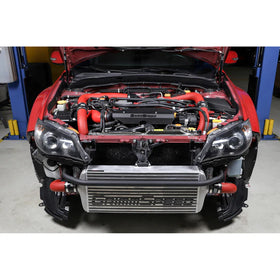 Grimmspeed Front Mount Intercooler Kit Inc. Red Piping For Subaru 08-14 STI - 0