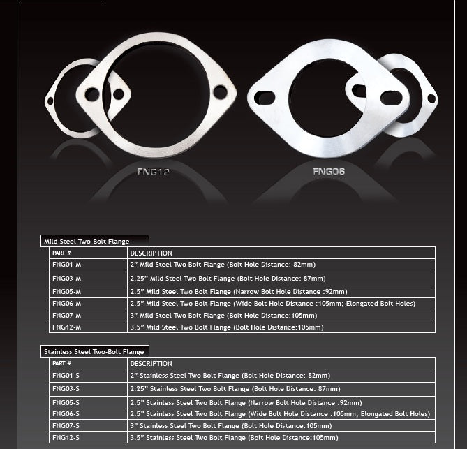 Xforce 2.5Inch Wide 2 Bolt Flange