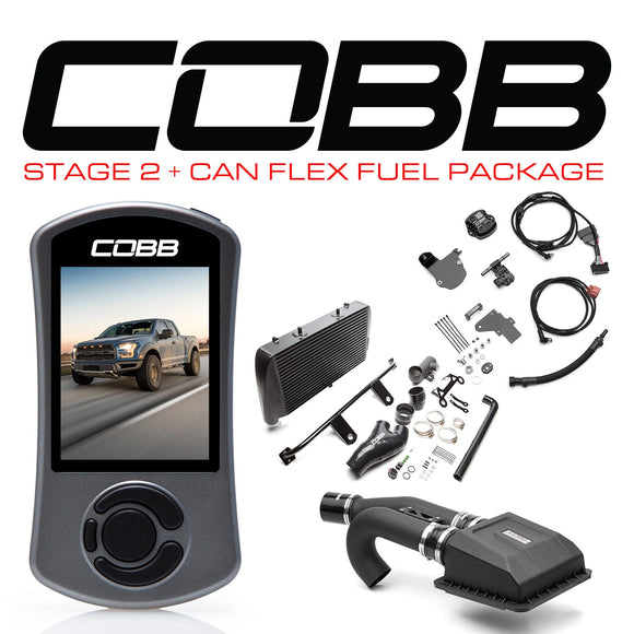 Cobb 17-20 Ford F-150 Ecoboost Raptor w/TCM Stage 2+ CAN Flex Fuel Power Pkg - Black
