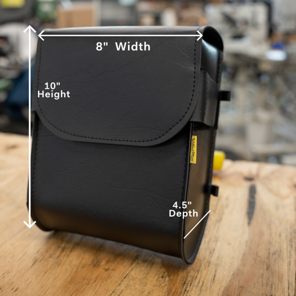 Willie & Max Universal Raptor Sissy Bar Bag (8 in L x 10 in W x 4.5 in H) - Black