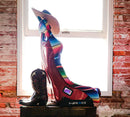 NRG FRP Bucket Seat PRISMA Serepi Edition W/ Red Pearlized Back Mexi-Cali Blanket Print - Large-4