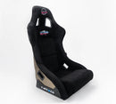 NRG FRP Bucket Seat PRISMA Edition w/ Pearlized Back Black Alcantara Ultra Embroidery - X Large-5