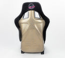 NRG FRP Bucket Seat ULTRA Edition - Large (Black Alcantara/Gold Glitter Back)-5