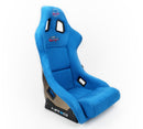 NRG FRP Bucket Seat ULTRA Edition - Large (Blue Alcantara/Gold Glitter Back)-1