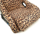 NRG FRP Bucket Seat PRISMA SAVAGE Edition White Pearlized Back Cheetah Leopard Print - Large-5