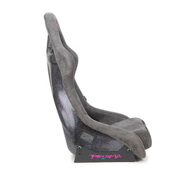 NRG FRP Bucket Seat PRISMA Edition W/ Pearlized Back Gun Metal Alcantara - Large - 0
