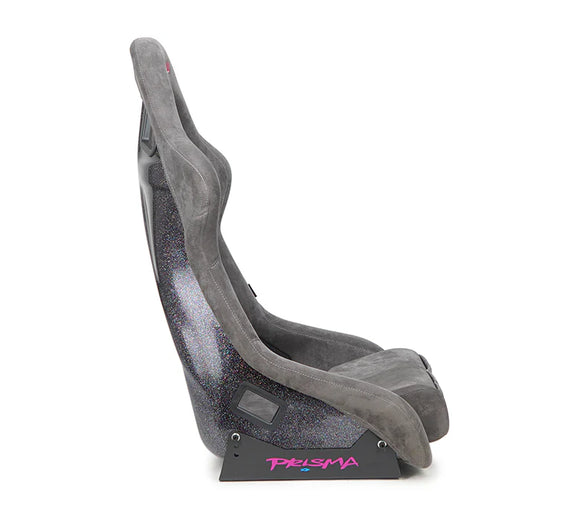 NRG FRP Bucket Seat PRISMA Edition W/ Pearlized Back Gun Metal Alcantara - Large