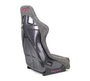 NRG FRP Bucket Seat PRISMA Edition W/ Pearlized Back Gun Metal Alcantara - Large-3