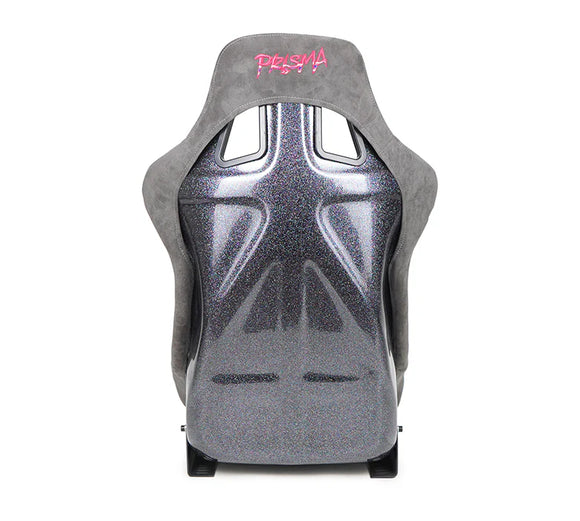 NRG FRP Bucket Seat PRISMA Edition W/ Pearlized Back Gun Metal Alcantara - Large