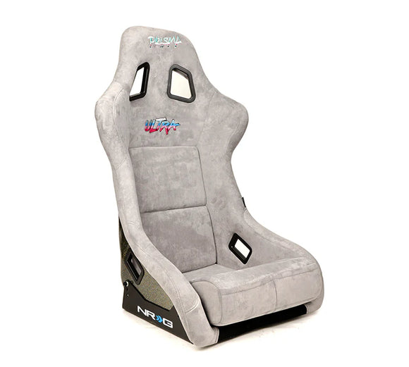 NRG FRP Bucket Seat ULTRA Edition - Medium (Grey Alcantara/Grey Pearlized Back)