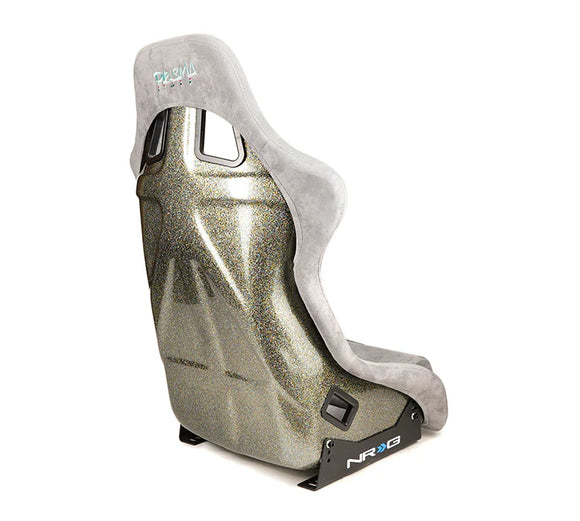 NRG FRP Bucket Seat ULTRA Edition - Medium (Grey Alcantara/Grey Pearlized Back)