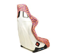 NRG FRP Bucket Seat PRISMA SAVAGE Edition White Pearlized Back Wild Thornberry Leopard Print - Large-3