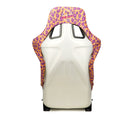 FRP Bucket Seat PRISMA- SAVAGE Edition w/ White Pearlized Back Wild Thronberry Leopard Print- Large-5
