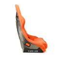 NRG FRP Bucket Seat ULTRA Edition W/ Grey Pearlized Back / Orange Microfiber Material - Large-2