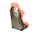 NRG FRP Bucket Seat ULTRA Edition W/ Grey Pearlized Back / Peach Microfiber Material - Large-3