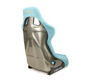 NRG FRP Bucket Seat ULTRA Edition W/ Grey Pearlized Back / Teal Microfiber Material - Large-3