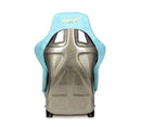 NRG FRP Bucket Seat ULTRA Edition W/ Grey Pearlized Back / Teal Microfiber Material - Large-4