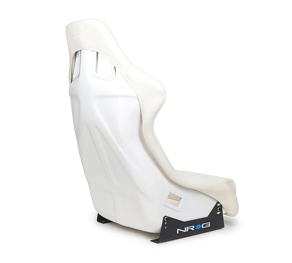 NRG FRP Bucket Seat White Vinyl Material (Large)