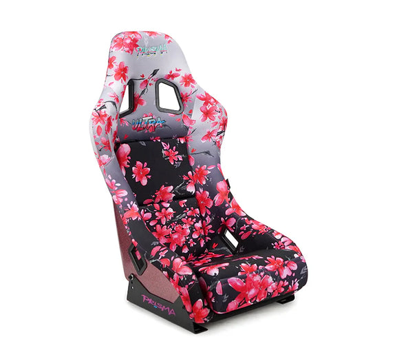 NRG FRP Bucket Seat PRISMA Japanese Cherry Blossom Edition W/ Pink Pearlized Back - Medium